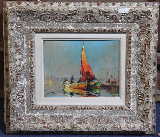 § Cecil Rochfort DOyly John (1906-1993) La grande voile, ...Nice 7.5 x 9.5in.